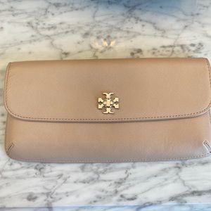 Tory Burch clutch; blush pink